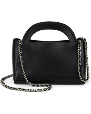 WE-AR4 The Moonlight Leather Top Handle Bag - Black
