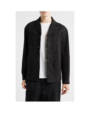 KROST Faux Suede Shirt Jacket - Black