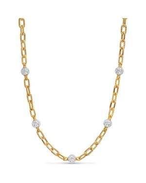 David Yurman Dy Madison Pavé Bead Chain Necklace - Metallic