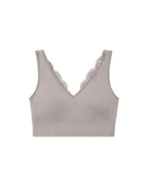 BRABAR Soft Reversible V Lace Bralette - Gray