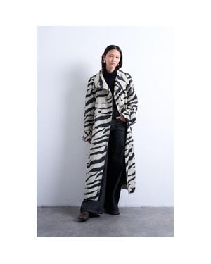 TOPSHOP Stand Collar Trench Coat - White