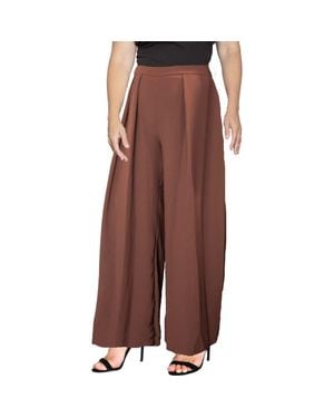 Standards & Practices High Waist Wide Leg Pants - Brown
