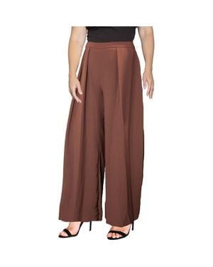 Standards & Practices High Waist Wide Leg Pants - Brown