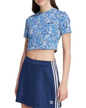 adidas Originals X Liberty London Stretch Cotton Baby Tee - Blue