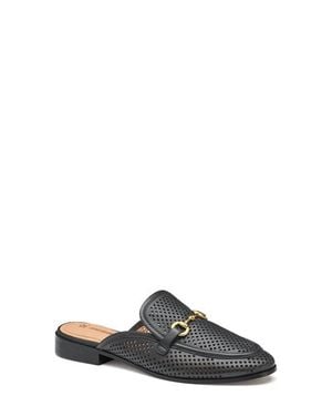 Johnston & Murphy Ali Perforated Bit Mule - Black