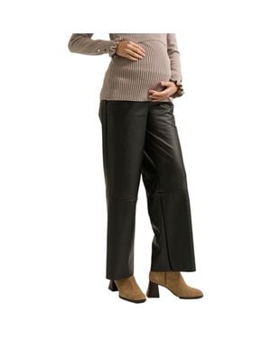 Cache Coeur Alix Maternity Faux Leather Pants - Black