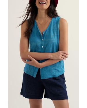 Seasalt Cornwall Carn Glaze Linen Vest - Blue