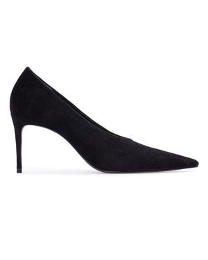 Black Suede Studio Jona 80 Suede Pump - Blue