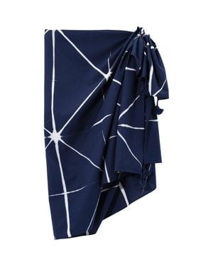 Echo Shibori Sarong And Bag - Blue