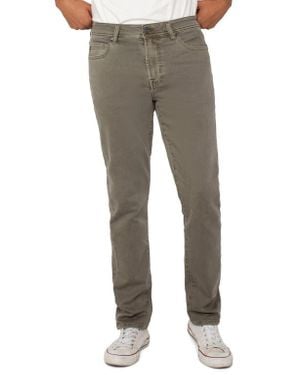 Liverpool Jeans Company Kingston Modern Slim Straight Leg Twill Pants - Gray