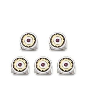 Cufflinks Inc. Gear Amethyst 5-Piece Shirt Stud Set - White