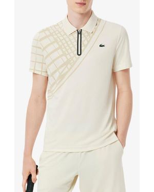 Lacoste Half Zip Polo - Natural