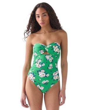 Kate Spade Twist Swim Top One Piece Swimsuit - Green