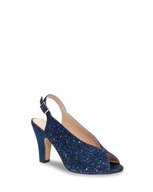 Paradox London Glory Slingback Peep Toe Pump - Blue