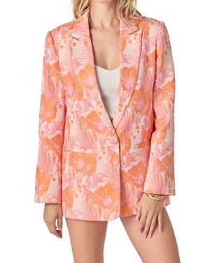 Endless Rose Floral Jacquard Blazer - Pink