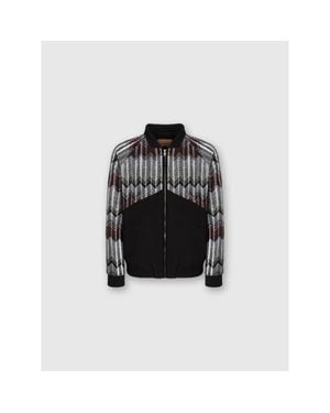 Missoni Bomber With Zigzag Insert - Black