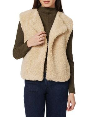 Habitual Faux Shearling Vest - Blue