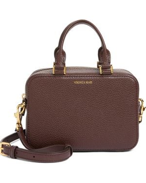 Veronica Beard Boxy Top Handle Leather Bag - Brown