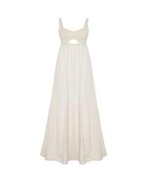 Pcfg Daydreamers Strappy Maxi Dress With Knit Top - White