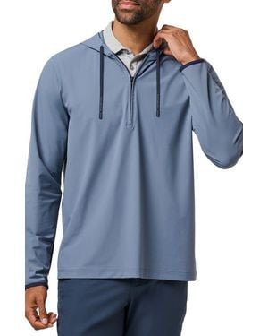 Travis Mathew Hero Hour Performance Half Zip Hoodie - Blue