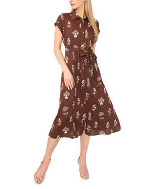 Ted Baker Brandi Tie Waist Midi Dress - Brown