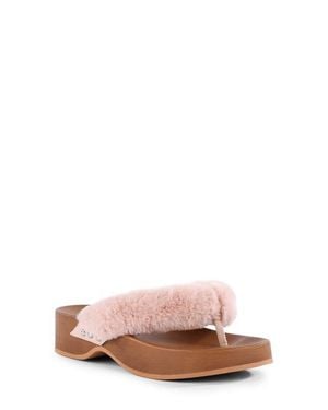 Seychelles Ocean Ave Faux Fur Flip Flop - Pink