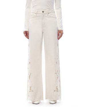 Bayeas High Waist Wide Leg Jeans - White
