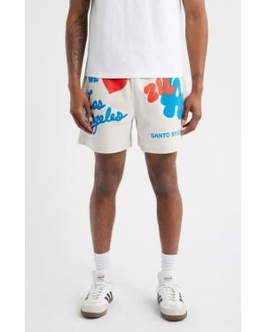Saint Studio Zilla We Love La Graphic Sweat Shorts - Blue