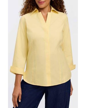 Foxcroft Taylor Fitted Non-Iron Shirt - Natural