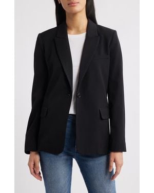 Halogen® Single Button Relaxed Blazer - Black
