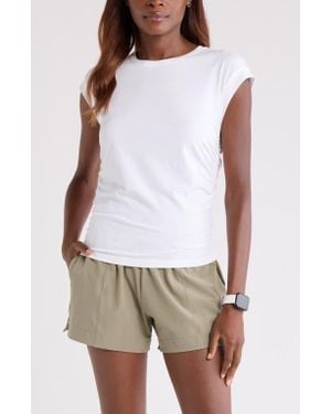 Zella Breezy Ruched Top - White