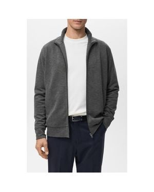 Mango Regular Fit Zip Jacket - Gray