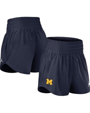 Nike Michigan Wolverines Performance One Dri-Fit High-Rise Shorts - Blue