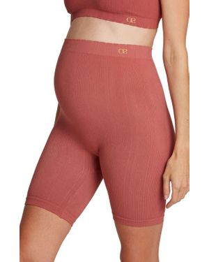 Cache Coeur Zoe Rib Maternity Shorts - Red