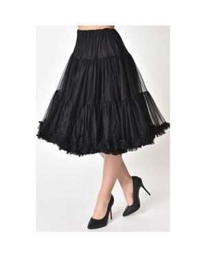 Unique Vintage Ruffled Petticoat Crinoline - Black