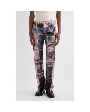 Acne Studios 1996M Trompe L'Oeil Straight Leg Jeans - Multicolor