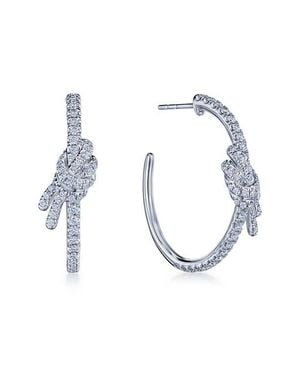 Kwiat Entwine Diamond Hoop Earrings - White