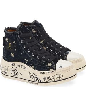 R13 Kurt Platform High Top Sneaker - Blue