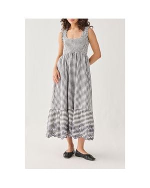 REISTOR The Smocked Maxi Dress - Gray