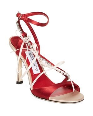 Jimmy Choo Lula Ankle Strap Sandal - Red