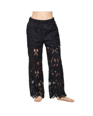 Gottex Guipure Lace Beach Pant Cover-Up - Black