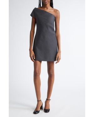 GIA STUDIOS Wool & Silk One-Shoulder Top - Black