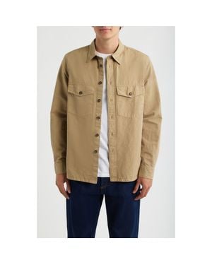 Paul Smith Cotton & Linen Button Up Shirt - Natural
