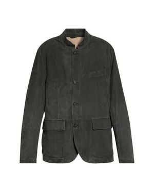 Eleventy Suede Jacket - Black