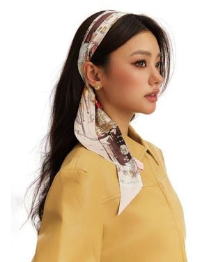 OLAH Barcelona Silk Skinny Scarf - Multicolor