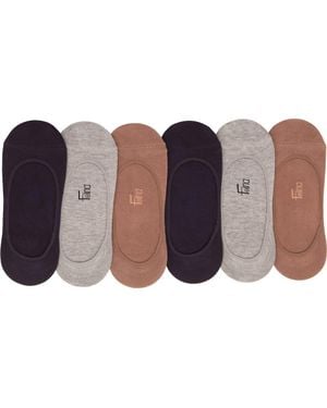 Felina Assorted 6-Pack Liner Socks - Blue