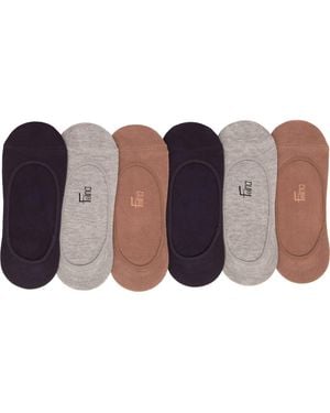 Felina Assorted 6-Pack Liner Socks - Blue
