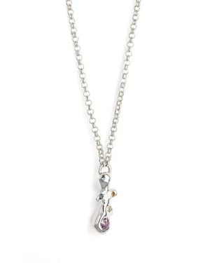 Faris Form Stone Pendant Necklace - White