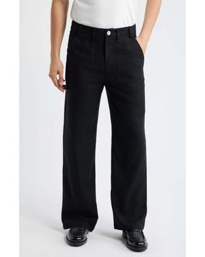 KROST Elliot Relaxed Fit Wide Leg Pants - Black