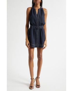 Ramy Brook Mavi Sleeveless Belted Minidress - Black